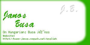 janos busa business card